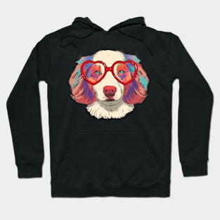 Funny Australian Shepherd Dog Valentine's day Hoodie